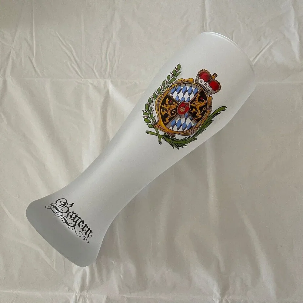Bayern Bavaria Coat Of Arms Bockling Pilsner Beer Glass Crest Germany Vintage